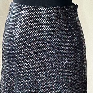 Urban Outfitters Regina Sparkly Metallic Midi Slip Skirt